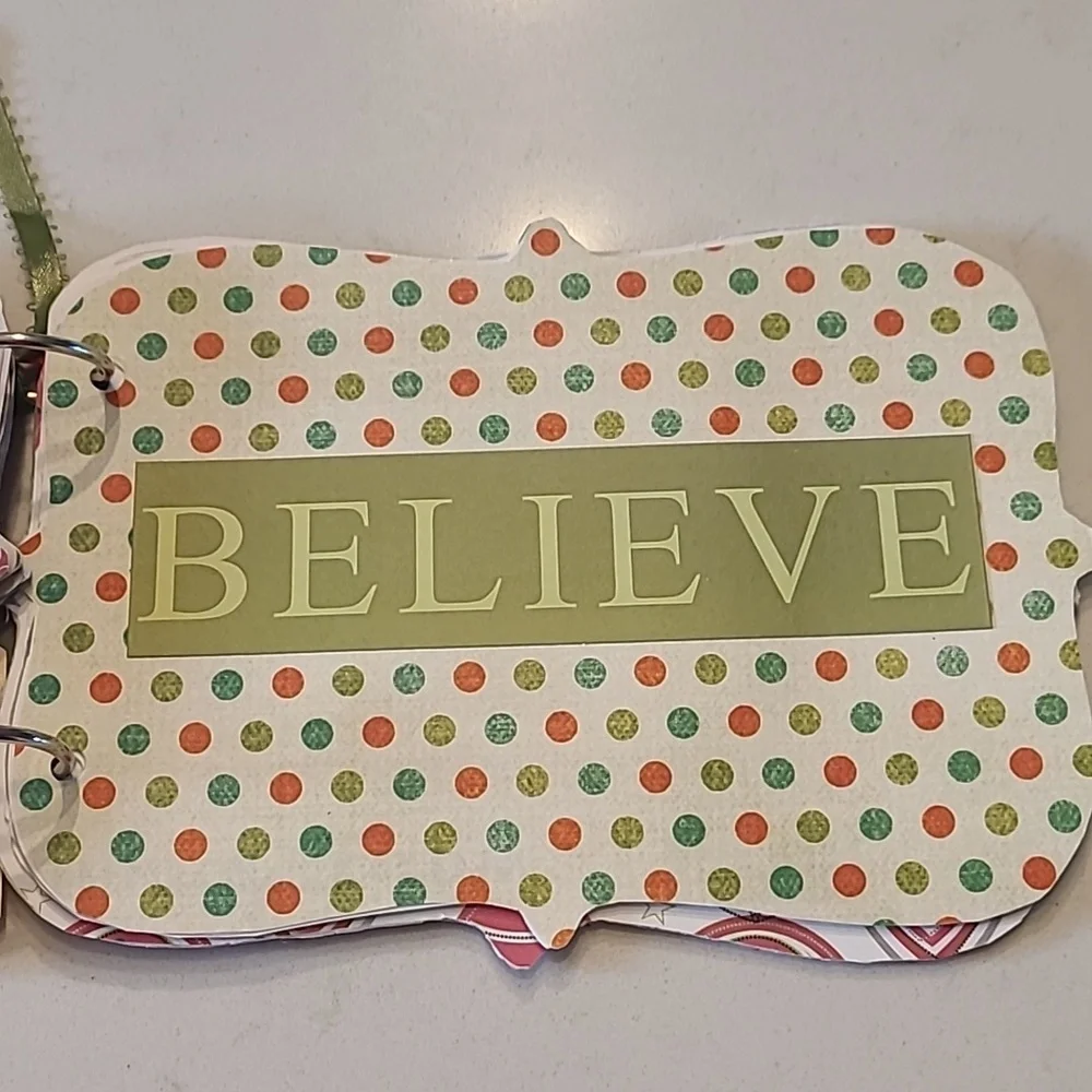 Handmade Pink and Gold Christmas Scrapbook